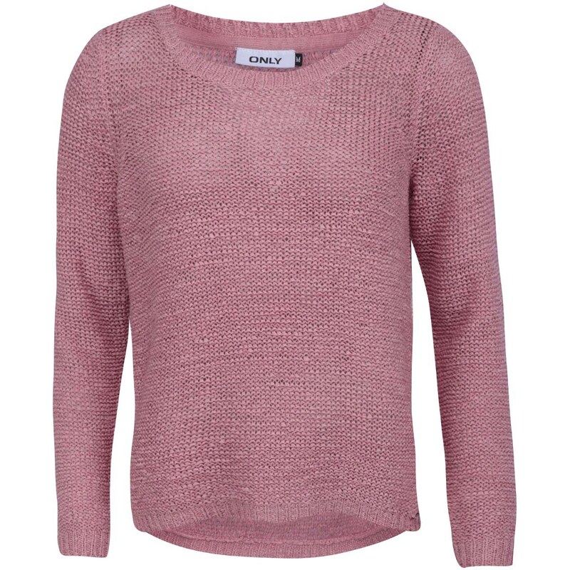 Růžový pletený svetr ONLY Geena