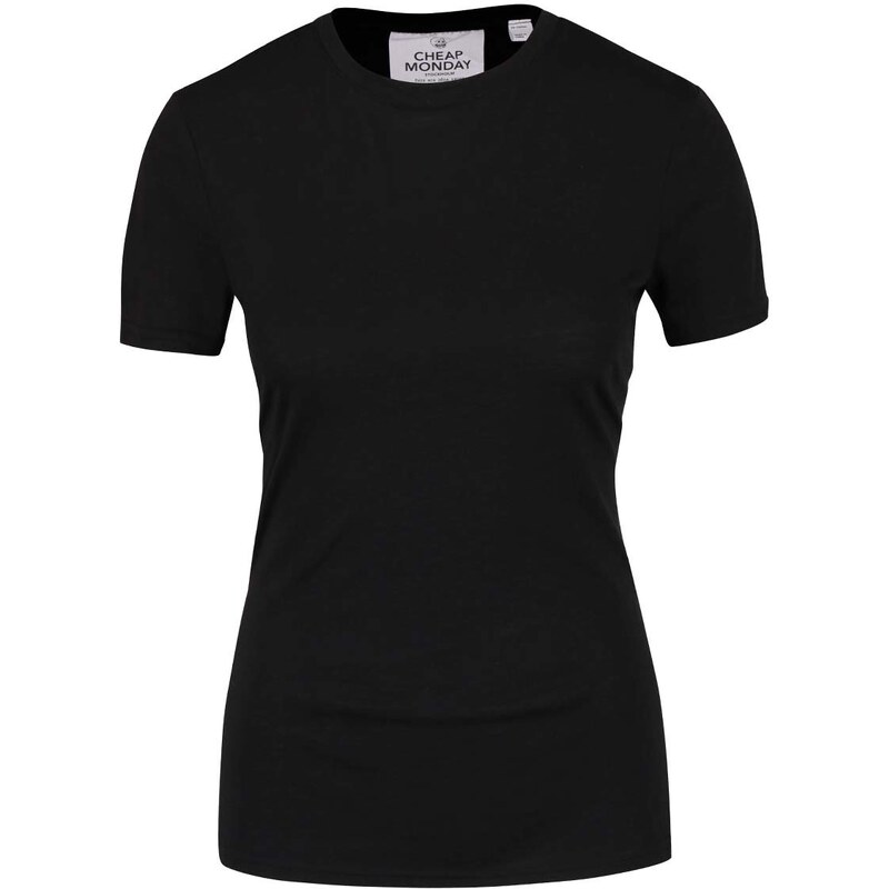 Černé dámské tričko s přezkami Cheap Monday Row