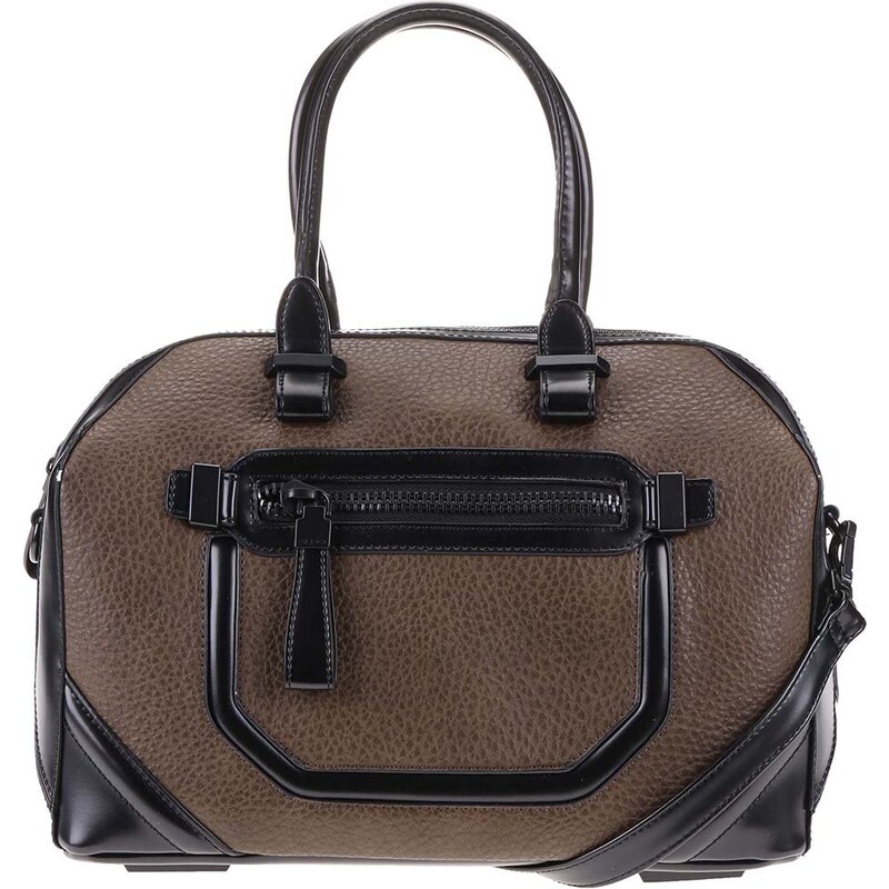 Černo-hnědá kabelka s ozdobnou kapsou ALDO Domodossola