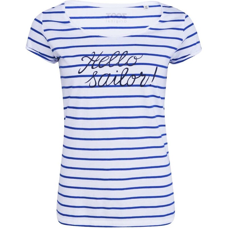 Modro-bílé dámské pruhované tričko ZOOT Originál Hello Sailor