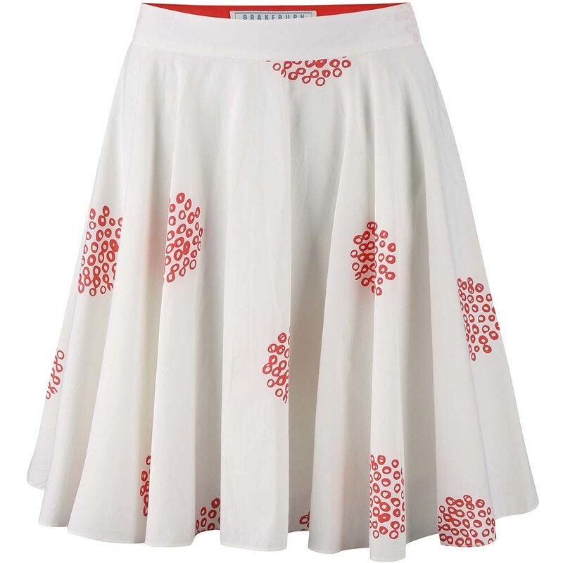 Bílá vzorovaná sukně Brakeburn Polka