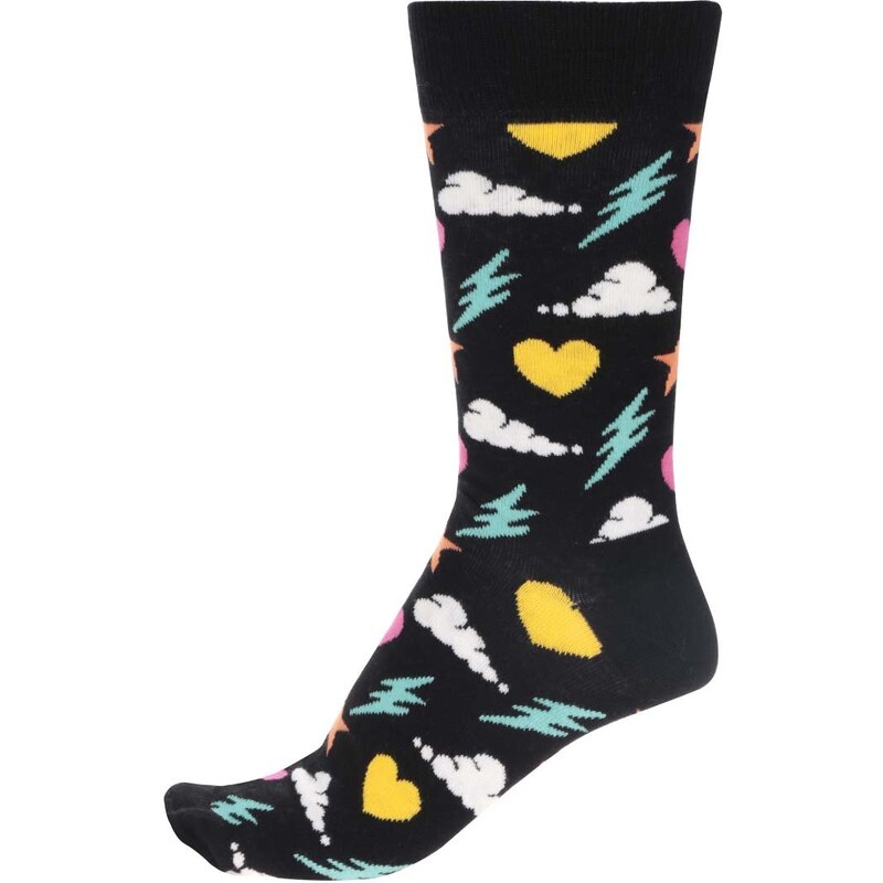 Černé pánské ponožky Happy Socks Storm