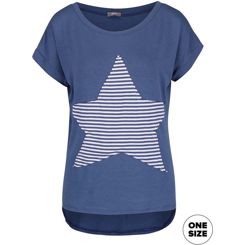 Modré tričko s pruhovanou hvězdou ZOOT simple