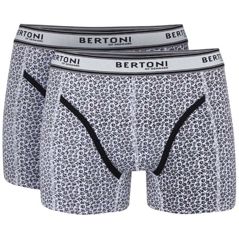 Sada dvou černých vzorovaných boxerek Bertoni Bertil