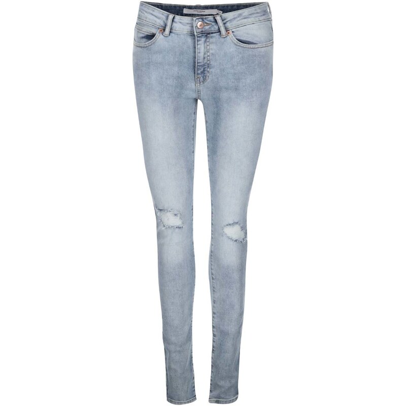 Světle modré slim džíny s potrhanými detaily Vero Moda Seven