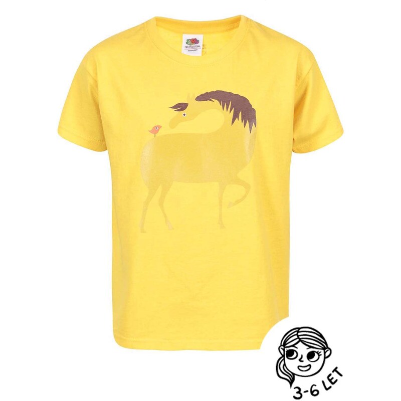 Žluté holčičí tričko ZOOT Kids Kůň