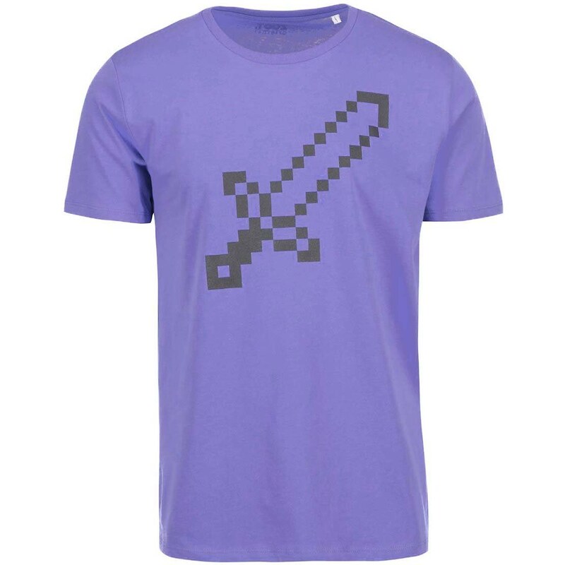 Fialové pánské triko ZOOT Originál Pixel meč