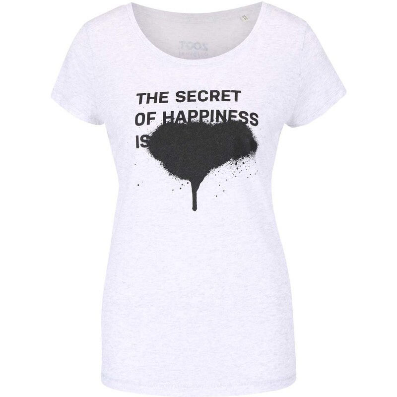 Šedé žíhané dámské tričko ZOOT Originál Happiness