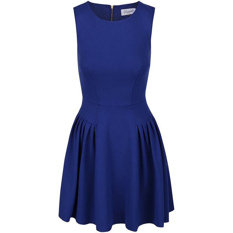 Modré šaty bez rukávů Closet