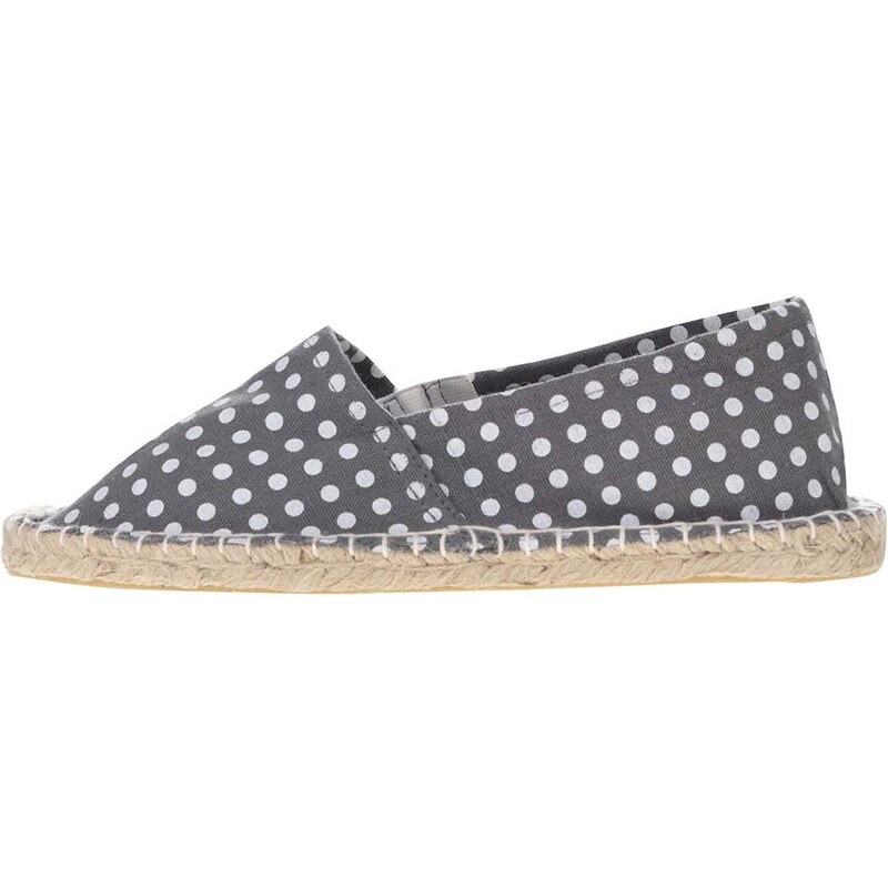 Šedé puntíkované espadrilky Pieces Haisa