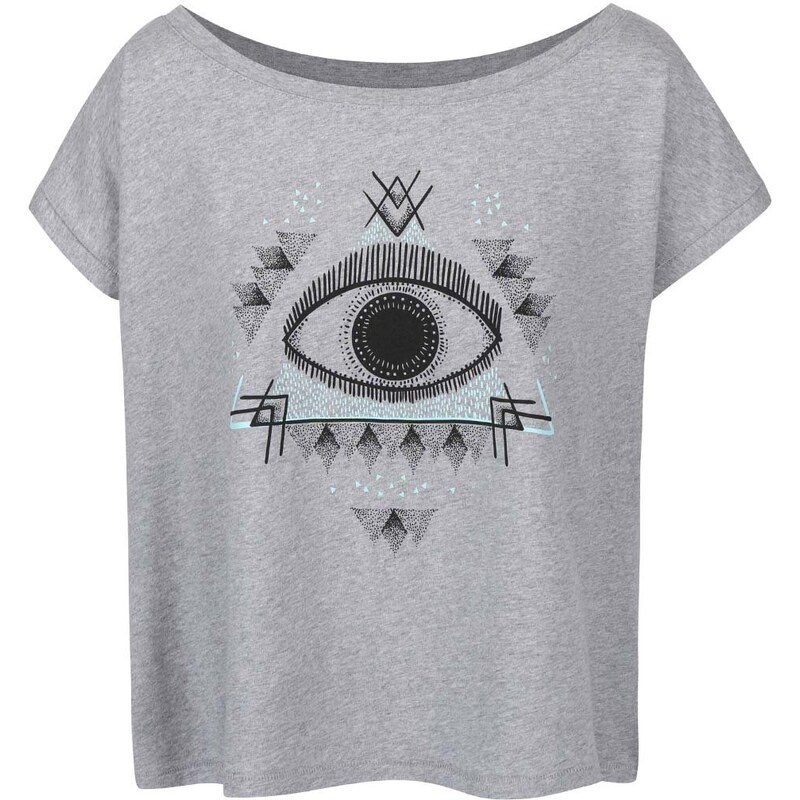 Šedé dámské volnější tričko ZOOT Originál Oko