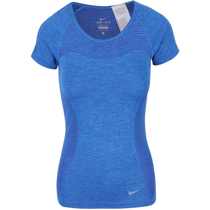 Modré dámské tričko Nike Dri-Fit Knit
