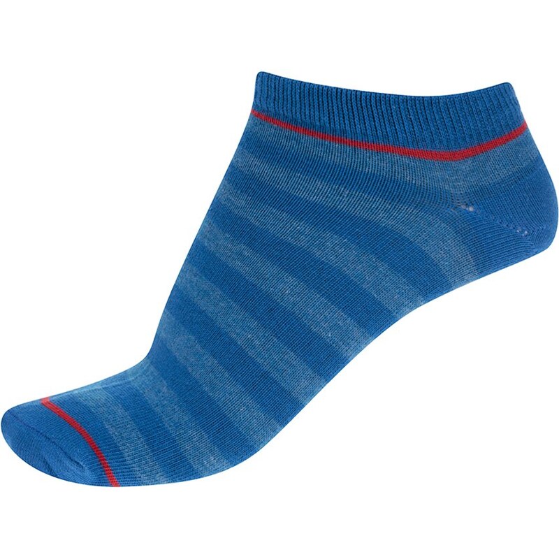 Modré ponožky s červeným pruhem Jack & Jones Plain