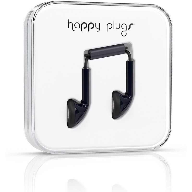 Černá Earbud sluchátka Happy Plugs