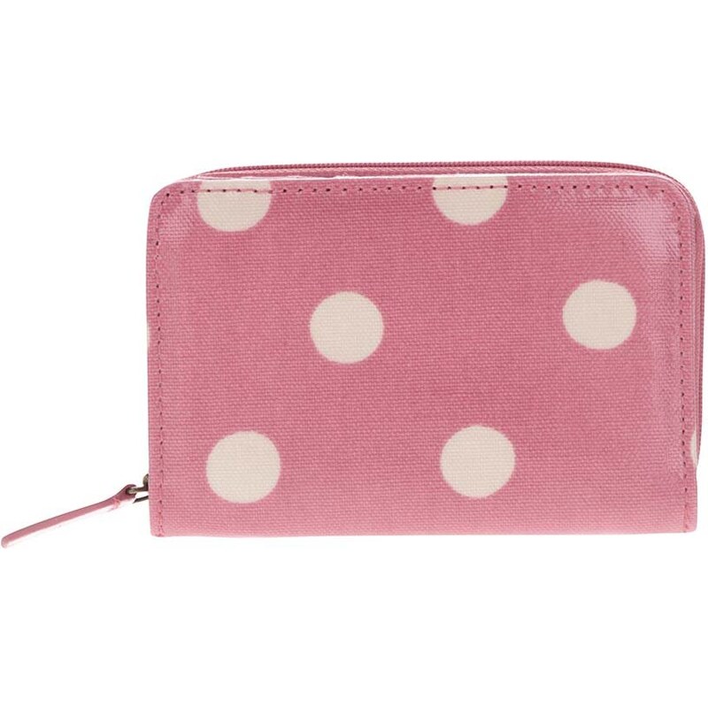 Růžová peněženka na zip s puntíky Cath Kidston