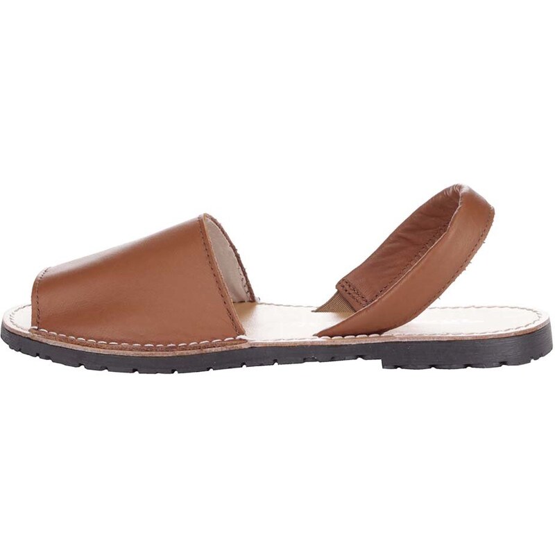 Hnědé kožené sandálky Tamaris