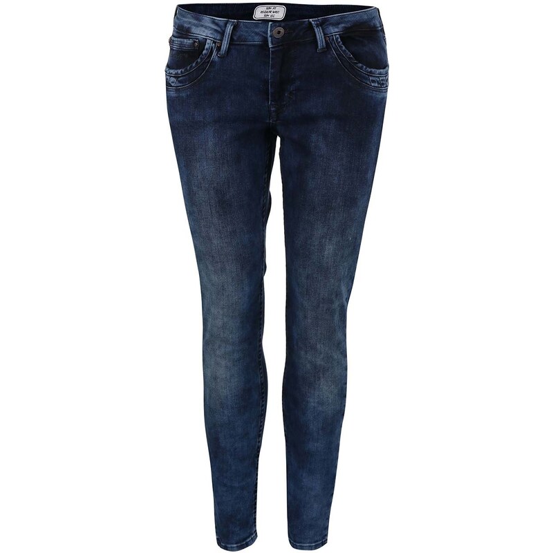 Modré dámské džíny s nízkým pasem Pepe Jeans Ripple