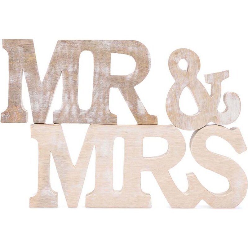 Dřevěná dekorace Sass & Belle Mr & Mrs