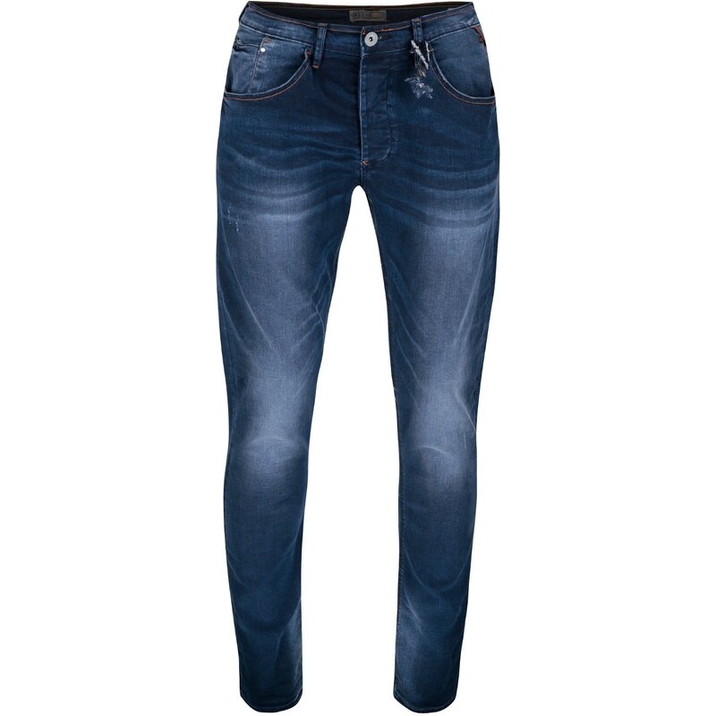 Modré džíny s vyšisovaným efektem Blend