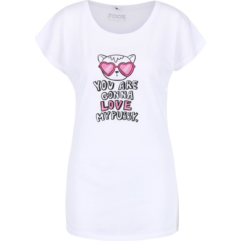 Bílé dámské tričko ZOOT Originál My Pussy