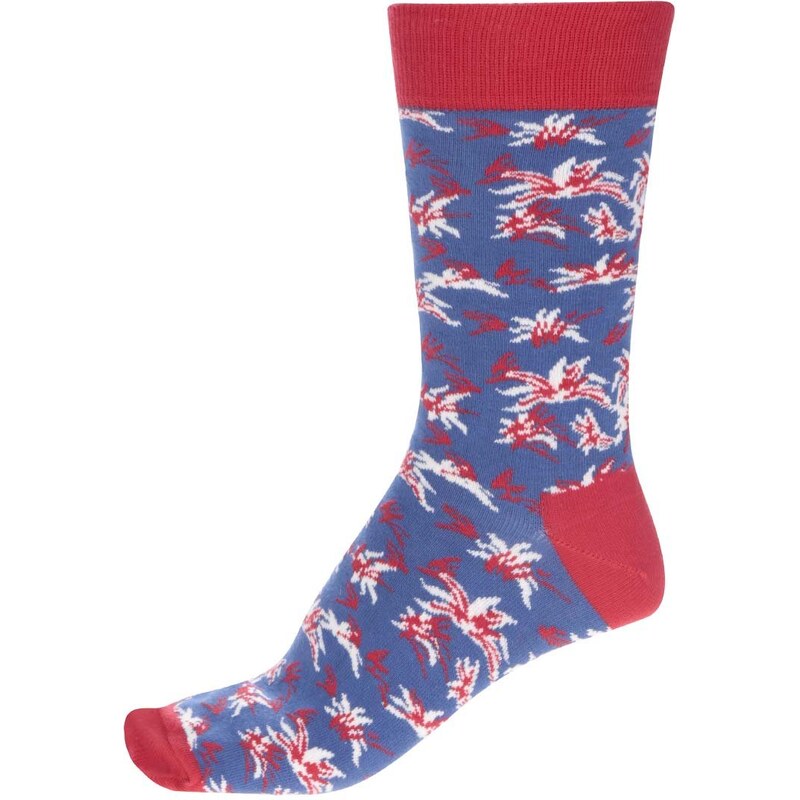 Červeno-modré pánské ponožky Happy Socks Aloha