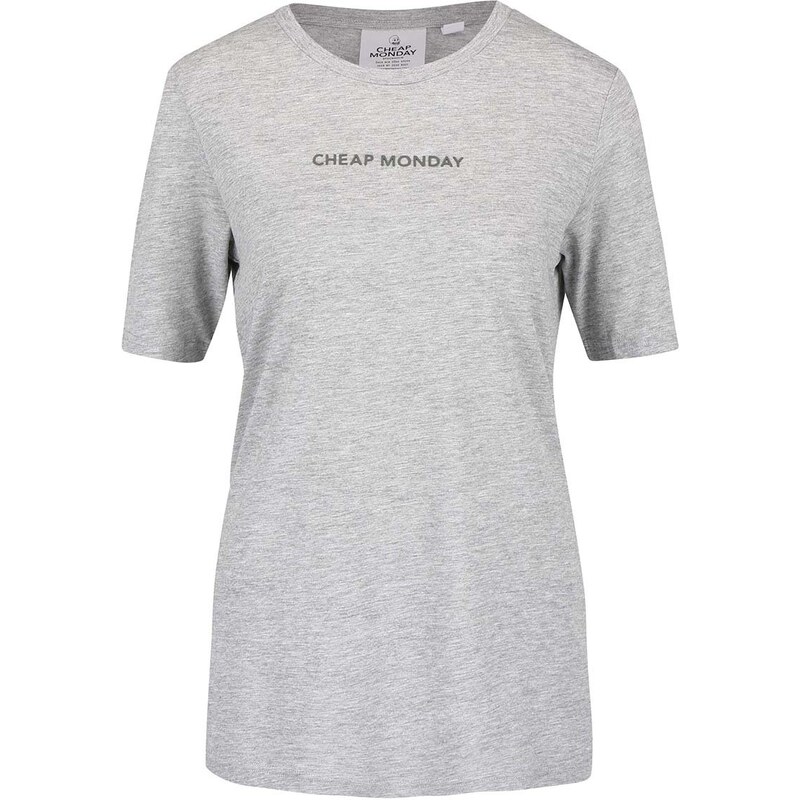 Šedé dámské žíhané tričko s nápisem Cheap Monday Break