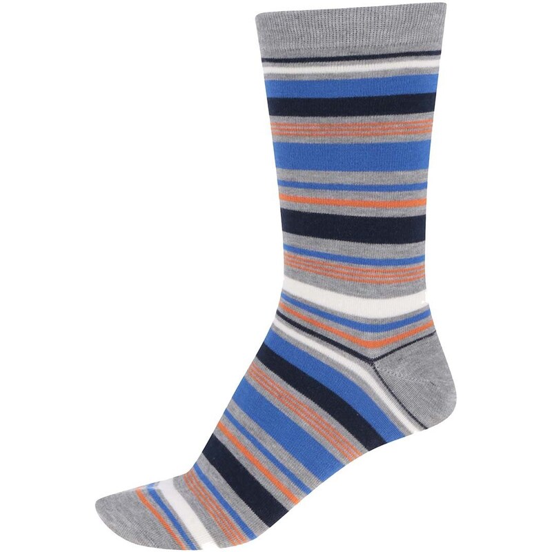Modro-šedé pánské pruhované bambusové ponožky Braintree Elliot