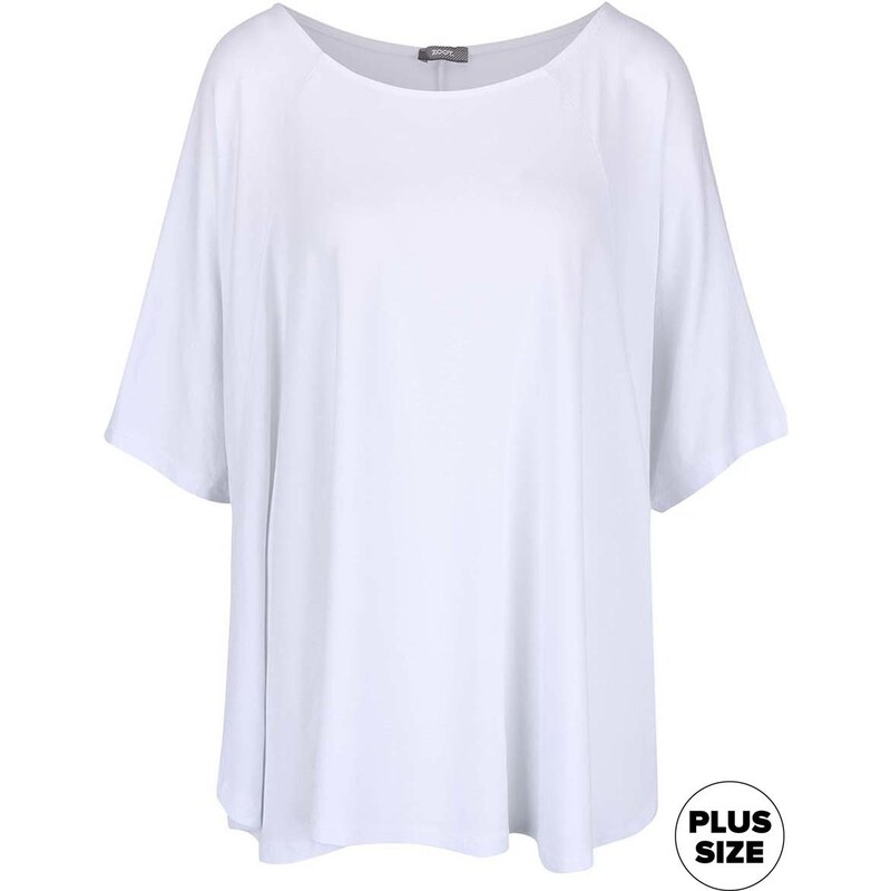 Bílé dámské volnější tričko s netopýřími rukávy ZOOT simple