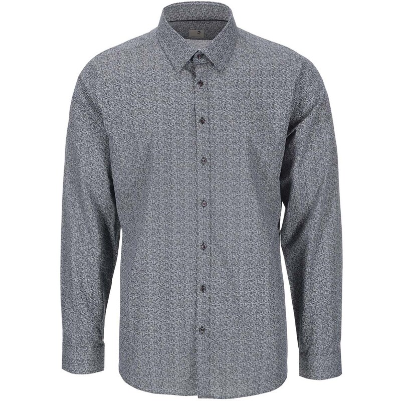 Tmavě šedá vzorovaná košile Seidensticker Modern Kent
