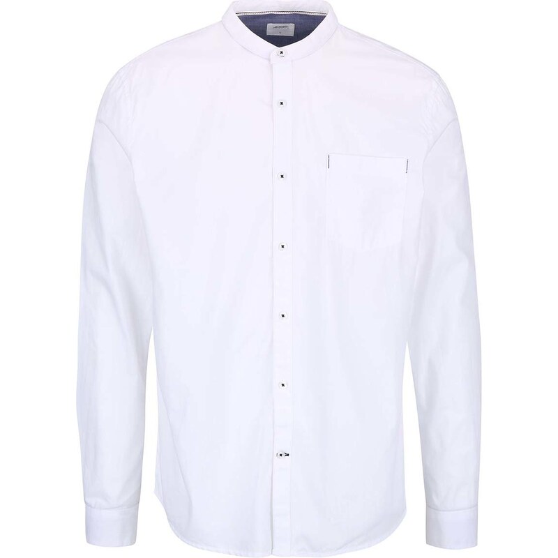 Bílá košile bez límečku Burton Menswear London