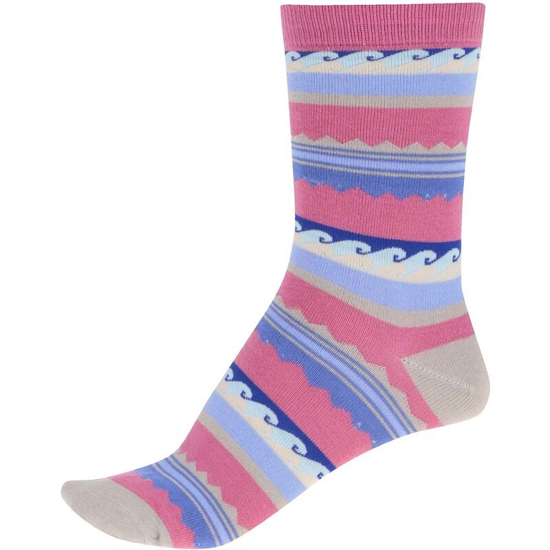 Růžové dámské bambusové ponožky se vzory Braintree Surfer