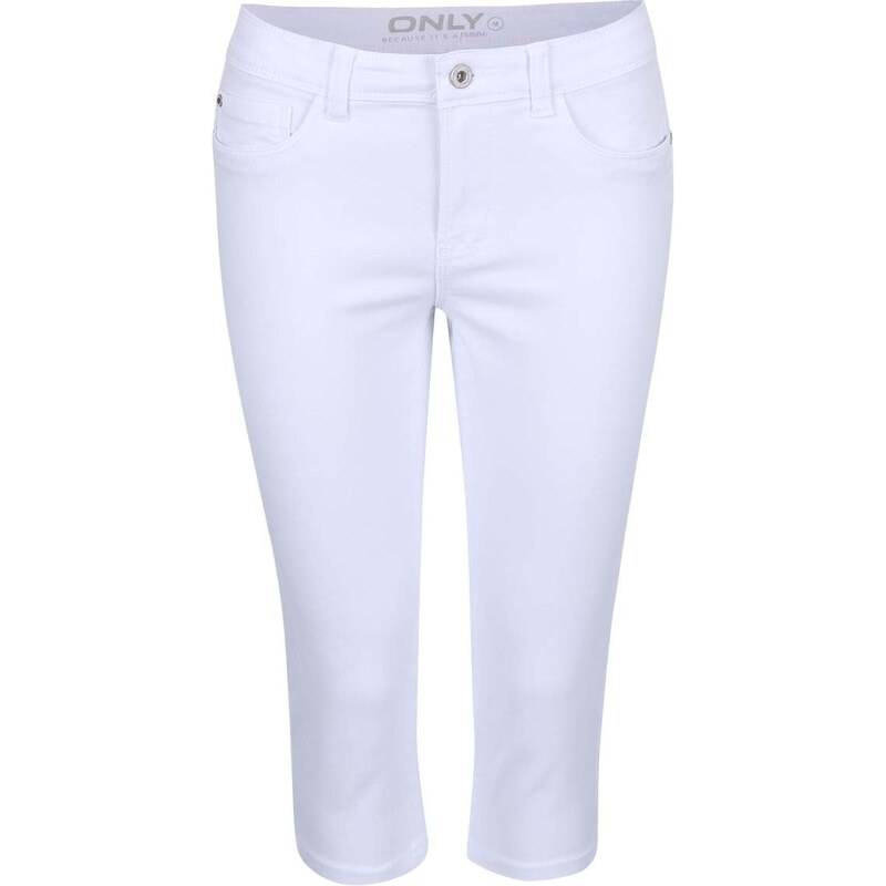 Bílé krátké džíny pod kolena ONLY New Ultimate