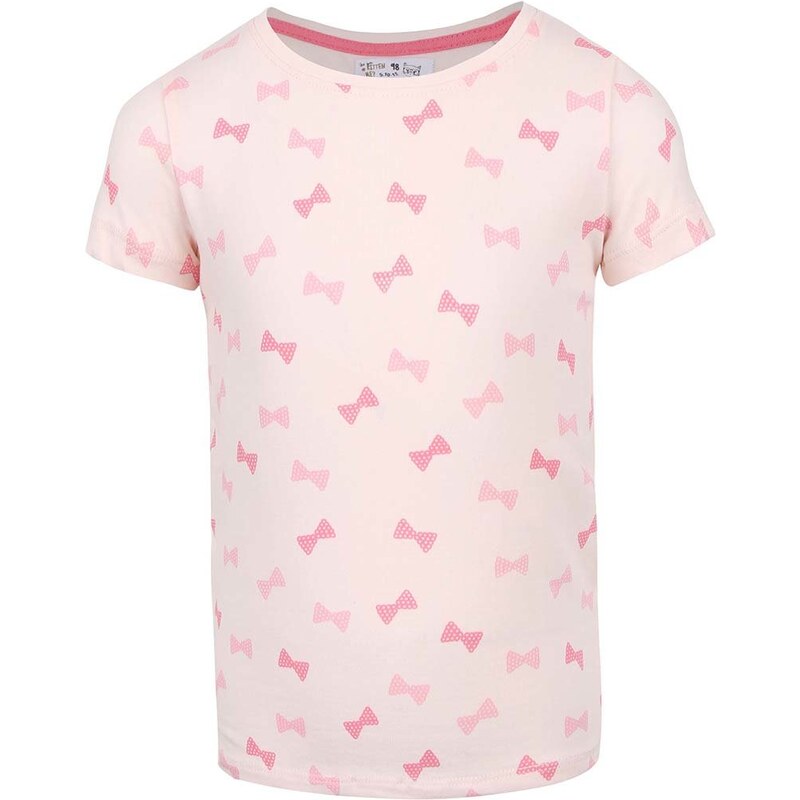Světle růžové holčičí vzorované tričko 5.10.15.