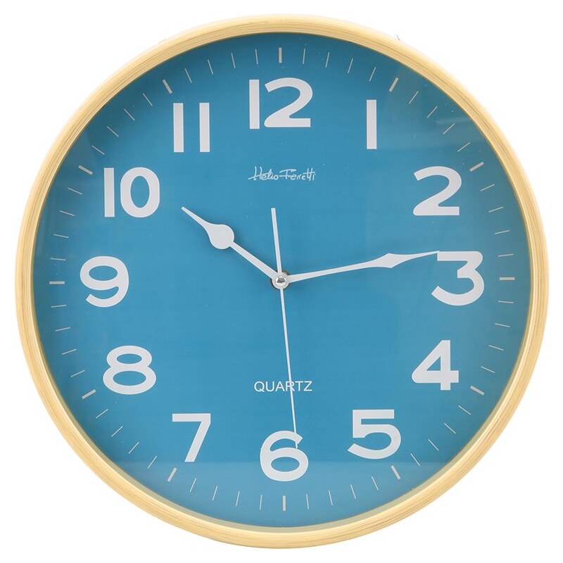 Modré nástěnné hodiny Helio Ferretti Globe