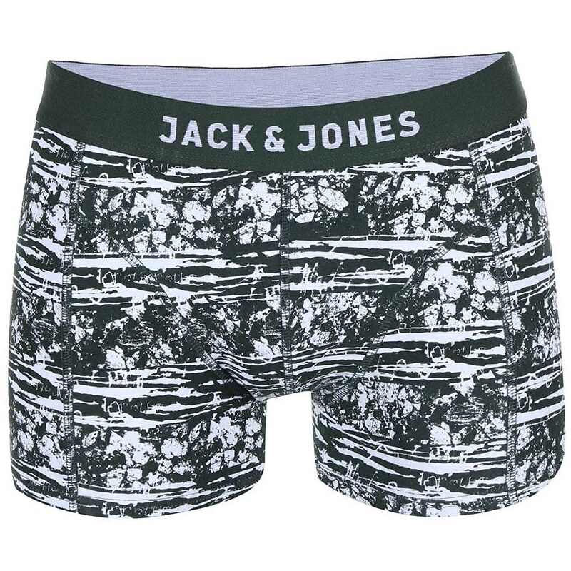 Zelené boxerky s bílým vzorem Jack & Jones Mountain