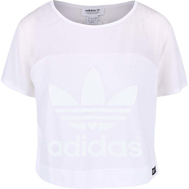 Bílé dámské krátké tričko adidas Originals Slit