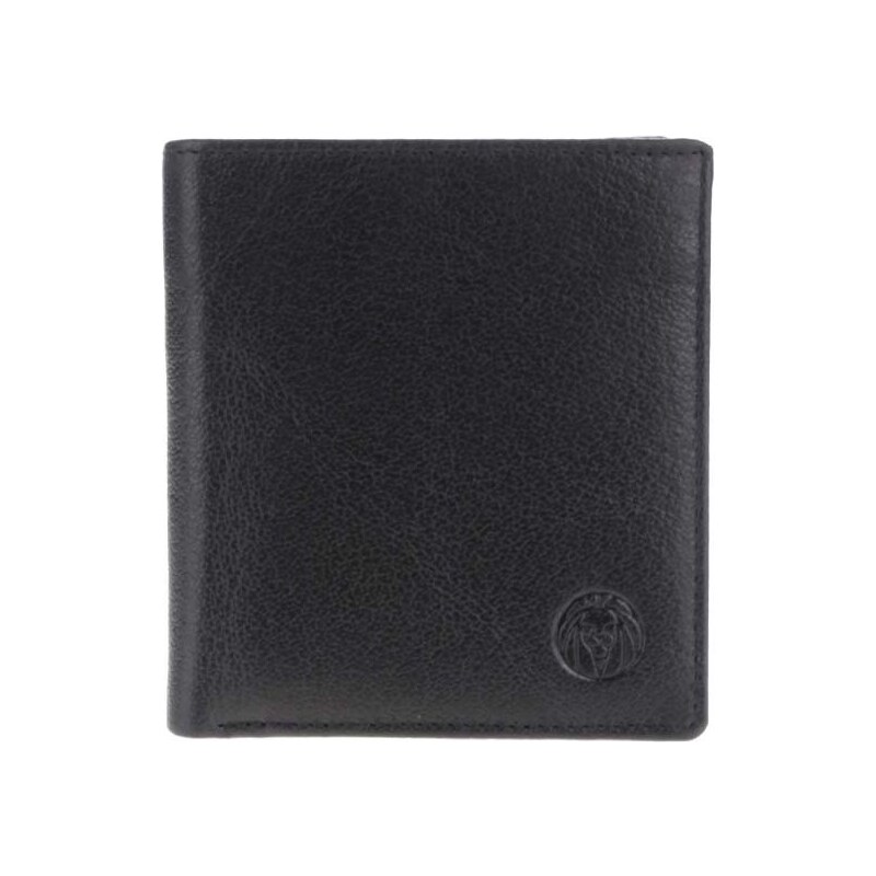 Černá pánská kožená peněženka s logem Lucleon California