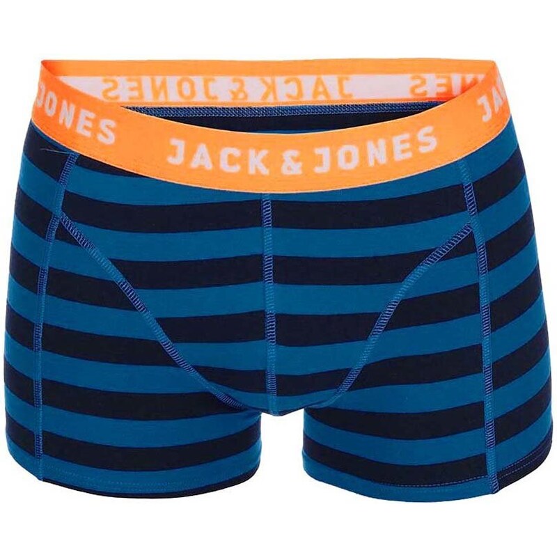 Černo-modré pruhované boxerky Jack & Jones Yarndyed Block