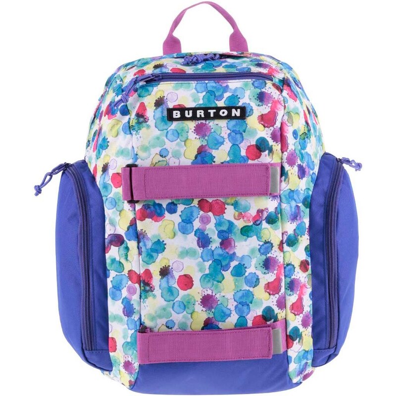 Bílo-fialový dětský batoh s barevnými puntíky Burton MetalHead