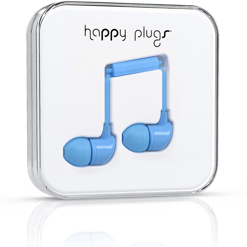 Světle modrá In-Ear sluchátka Happy Plugs
