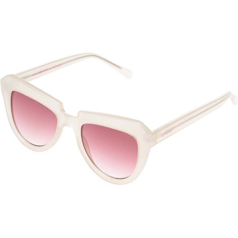 Béžové dámské sluneční brýle s růžovými sklíčky Komono Stella