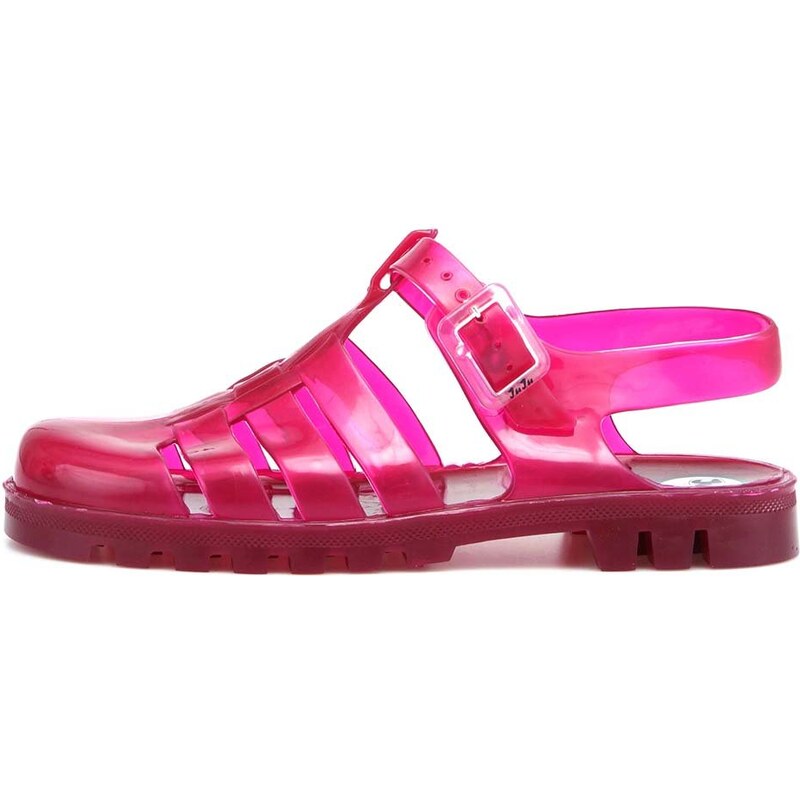 Růžové transparentní plastové sandálky JuJu Maxi