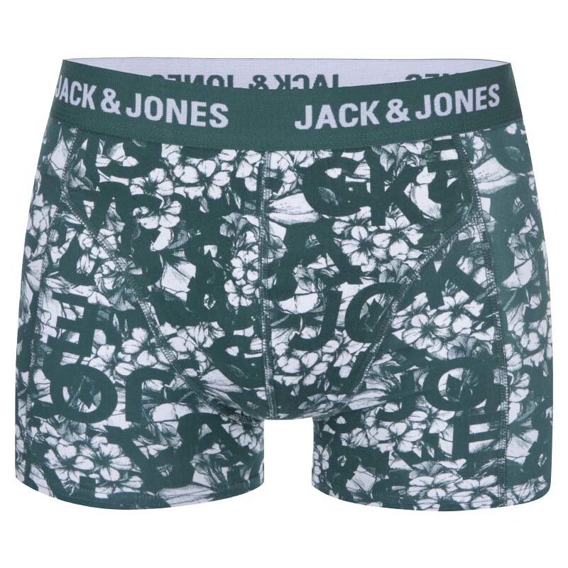 Zelené vzorované boxerky Jack & Jones Actrotype
