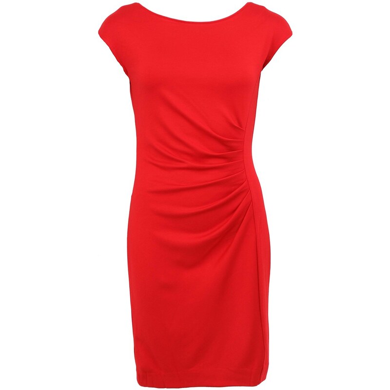 Červené šaty s nabíraným bokem Fever London Portland