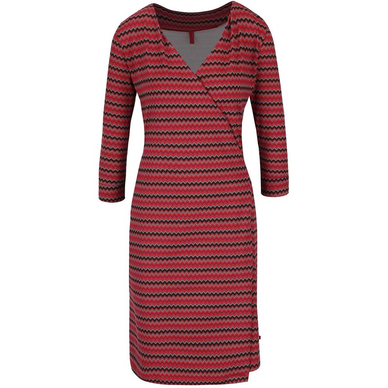 Červené vzorované zavinovací šaty Tranquillo Jamala