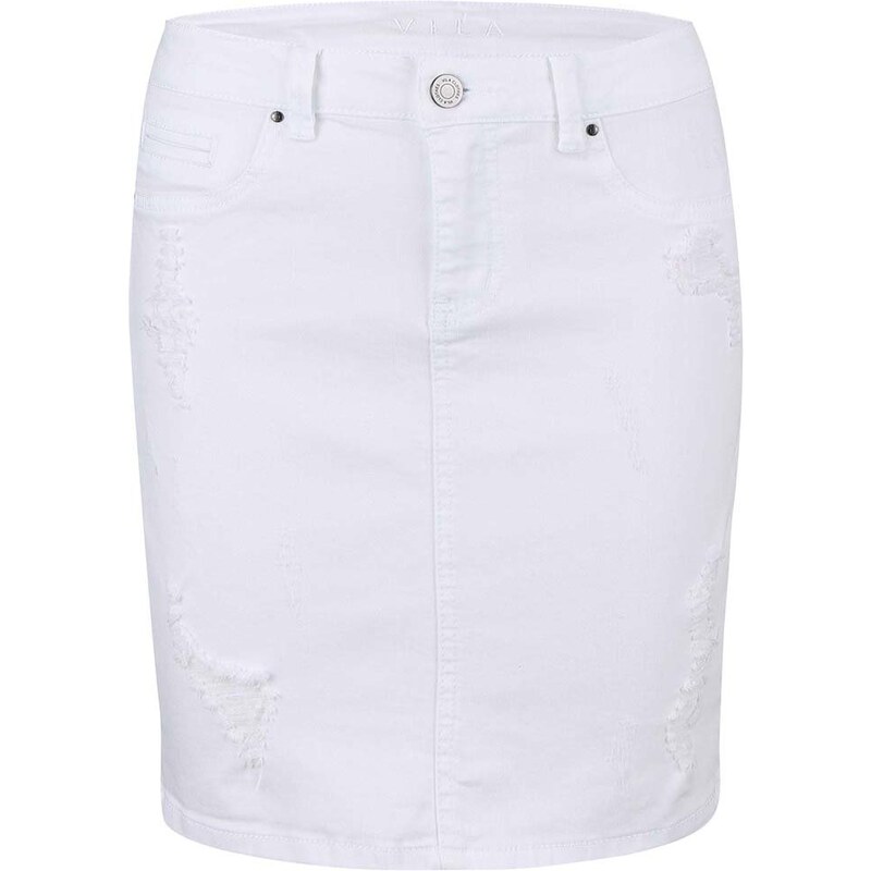 Bílá džínová sukně VILA Mon