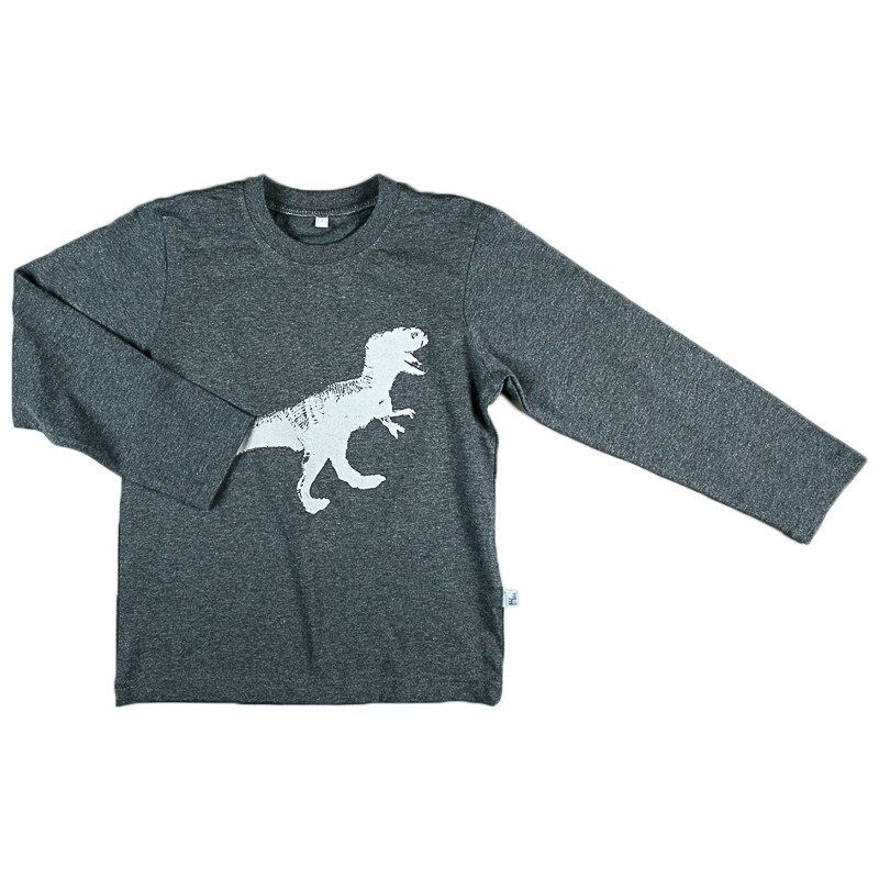 MMDadak Chlapecké tričko s dinosaurem - šedé