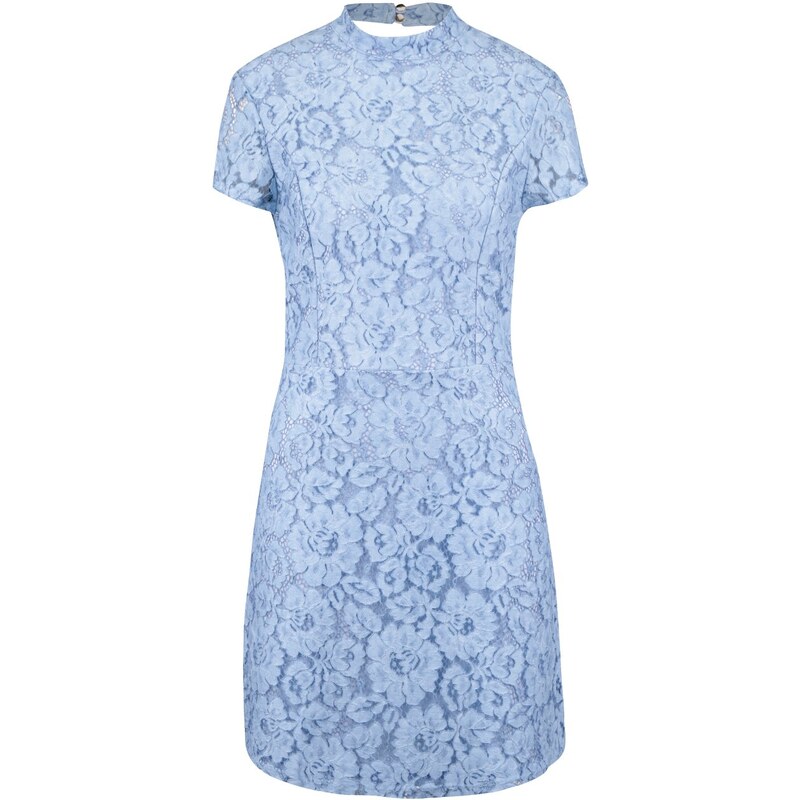 Světle modré krajkové šaty Miss Selfridge