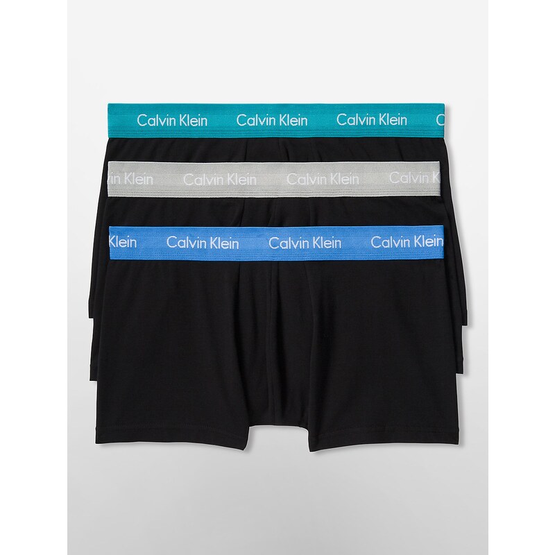 Calvin Klein černé boxerky 3 pack Low Rise Trunks