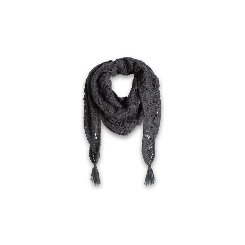 Esprit Trojúhelníkový pletený šátek, dírkový vzor
